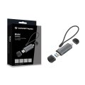 Conceptronic BIAN05G 2-in-1 Dual Plug Kartenleser USB 3.0 - SD/MicroSD 3.0 - UHS-I - MicroSD (TransFlash) - SD - SDHC - SDXC - Grau - 5000 Mbit/s - USB 3.2 Gen 1 (3.1 Gen 1) Type-A/Type-C - 21,3 mm - 11,5 mm