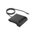 Conceptronic SCR01BC USB-C Smart-ID Kartenleser - USB Typ-C - 0,9 m - Schwarz - 58 g