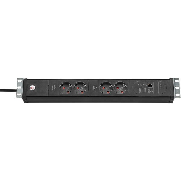 Brennenstuhl 1156057984 - 3 m - 4 AC-Ausgänge - Typ F - IP20 - Schwarz - 16 A