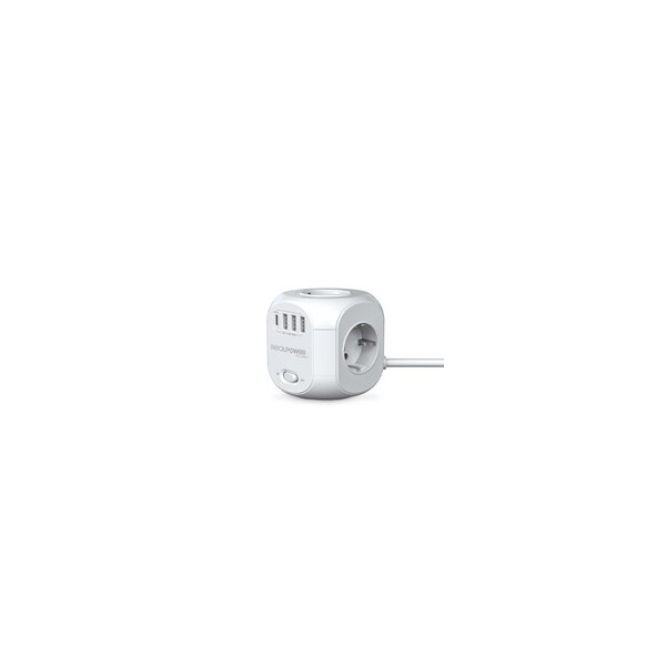 RealPower PowerBox 431 - 1,8 m - Drinnen - Weiß - 4 AC-Ausgänge - 250 V - 50 Hz