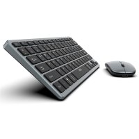 INCA IBK-572BT - 60% - Kabellos - RF Wireless + Bluetooth - LED - Schwarz - Maus enthalten