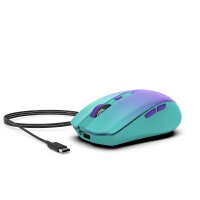 INCA IWM-511RM - rechts - Optisch - RF Wireless + Bluetooth + USB Type-C - 1600 DPI - Grün - Violett