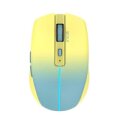 INCA IWM-511RS - rechts - Optisch - RF Wireless + Bluetooth + USB Type-C - 1600 DPI - Blau - Gelb