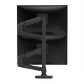 Ergotron LX Series LX Dual Stacking Arm - Tall Pole - Matte Black - Klemme - 20 kg - 101,6 cm (40") - 100 x 100 mm - Höhenverstellung - Schwarz