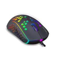 INCA IMG-346 - Beidhändig - Optisch - USB Typ-A - 6400 DPI - Schwarz