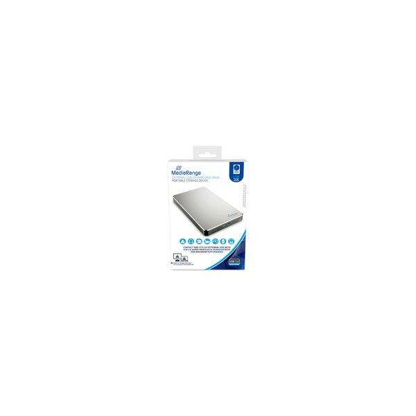 MEDIARANGE MR997 - 2 TB - 2.5" - 3.2 Gen 1 (3.1 Gen 1) - 5400 RPM - Silber