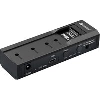 SANDBERG USB-3 Cloner+Dock M2+NVMe+SATA - SSD - SATA - Serial ATA II - Serial ATA III - 2.5,3.5,M.2 - USB 3.2 Gen 2 (3.1 Gen 2) Type-C - 10 Gbit/s - Schwarz
