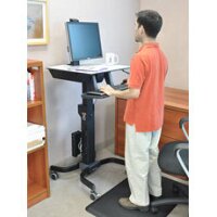 Ergotron WorkFit-C - Single LD Sit-Stand Workstation - Multimedia-Wagen - Schwarz - Grau - 7,3 kg - 61 cm (24") - 75 x 75,100 x 100 mm - 360°