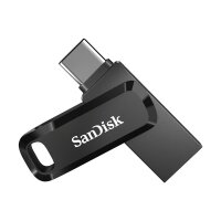 SanDisk Ultra Dual Drive Go - 256 GB - USB Type-A / USB Type-C - 3.2 Gen 1 (3.1 Gen 1) - 150 MB/s - Drehring - Schwarz
