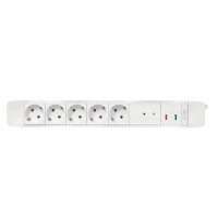 LogiLink ZUB Power Outlet Strip 5-port White