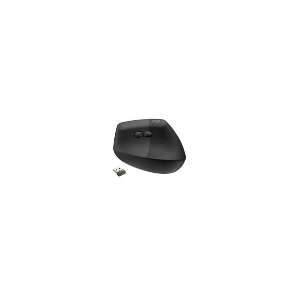 Logitech Lift for Business - rechts - Vertikale Ausführung - Optisch - RF Wireless + Bluetooth - 4000 DPI - Graphit