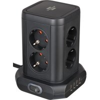 Brennenstuhl Steckdosenturm 8-fach mit 4x USB 2m H05VV-F3G1.5