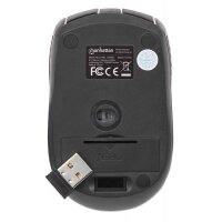 Manhattan Wireless Desktop Set mit Funktastatur und Funkmaus - Ein einzelner 2,4 GHz USB-Funkempfänger zur Verbindung von beiden Geräten - schwarz - Volle Größe (100%) - RF Wireless - QWERTY - Schwarz - Maus enthalten