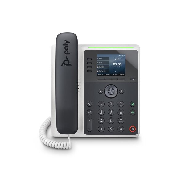 Poly Edge E220 IP Telefon und PoE-fähig - IP-Telefon - Schwarz - Kabelgebundenes Mobilteil - 4 Zeilen - IPS - 7,11 cm (2.8")