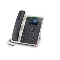 Poly Edge E220 IP Telefon und PoE-fähig - IP-Telefon - Schwarz - Kabelgebundenes Mobilteil - 4 Zeilen - IPS - 7,11 cm (2.8")