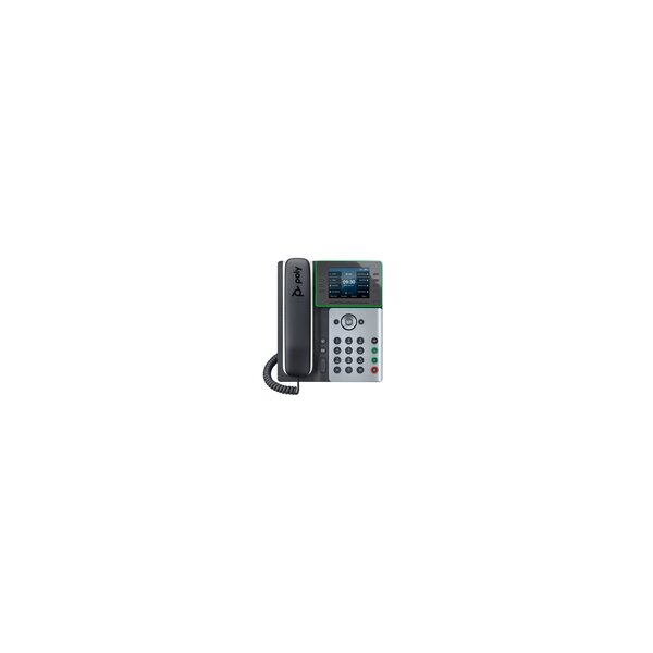 Poly Edge E300 IP Telefon und PoE-fähig - IP-Telefon - Schwarz - Kabelgebundenes Mobilteil - 8 Zeilen - IPS - 8,89 cm (3.5")