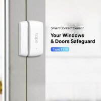 TP-LINK Tapo Intelligenter Kontaktsensor - Kabellos - Weiß - 922 MHz - Tür/Fenster - 0 - 40 °C - CR2032