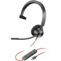 Poly Blackwire 3310 Mono -M USB-C HS+USB-C/A - Headset - Plug and Play