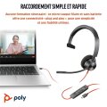 Poly Blackwire 3310 Mono -M USB-C HS+USB-C/A - Headset - Plug and Play