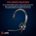 Poly Blackwire 3310 Mono -M USB-C HS+USB-C/A - Headset - Plug and Play