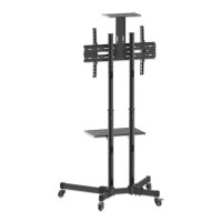 IC Intracom Universal Basic Multimedia TV-Ständer auf Rollen - Für Bildschirme von 37" bis 70"* und bis zu 50 kg - +/- 10 neigbar - Kamerahalterung und AV-Fachboden abnehmbar - schwarz - 50 kg - 94 cm (37") - 177,8 cm (70") - 600 x 400 mm - Höhenverstellu