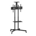 IC Intracom Universal Basic Multimedia TV-Ständer auf Rollen - Für Bildschirme von 37" bis 70"* und bis zu 50 kg - +/- 10 neigbar - Kamerahalterung und AV-Fachboden abnehmbar - schwarz - 50 kg - 94 cm (37") - 177,8 cm (70") - 600 x 400 mm - Höhenverstellu