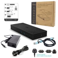 i-tec USB 3.0 / USB-C / Thunderbolt - 3x 4K Docking Station Gen 2 + Power Delivery 100W - Kabelgebunden - USB 3.2 Gen 2 (3.1 Gen 2) Type-C - 100 W - 3,5 mm - 10,100,1000 Mbit/s - Grau