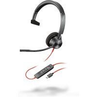 Poly Blackwire 3310 Monaural USB-C Headset - Headset -...