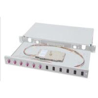 DIGITUS LWL Spleißbox, 1HE, bestückt, 6x LC DX, OM4