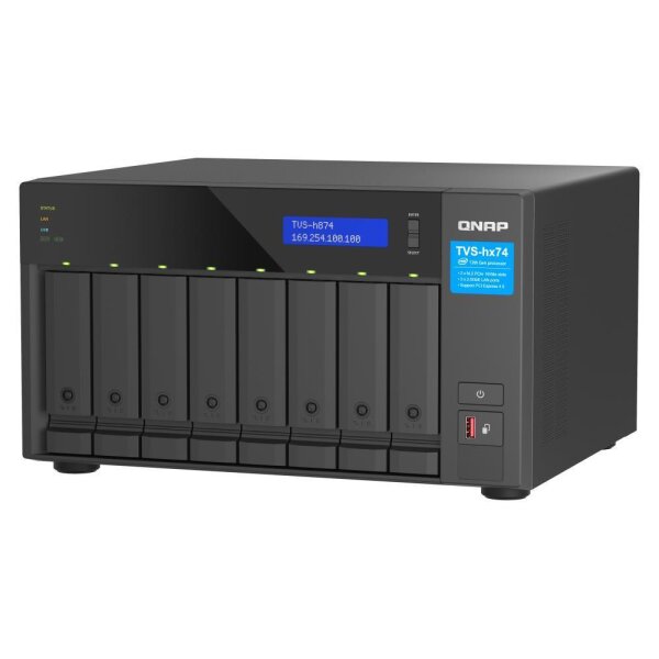 QNAP TVS-H874T-I7-32G - NAS - Tower - Intel® Core™ i7 - 32 GB - DDR4 - 0 TB