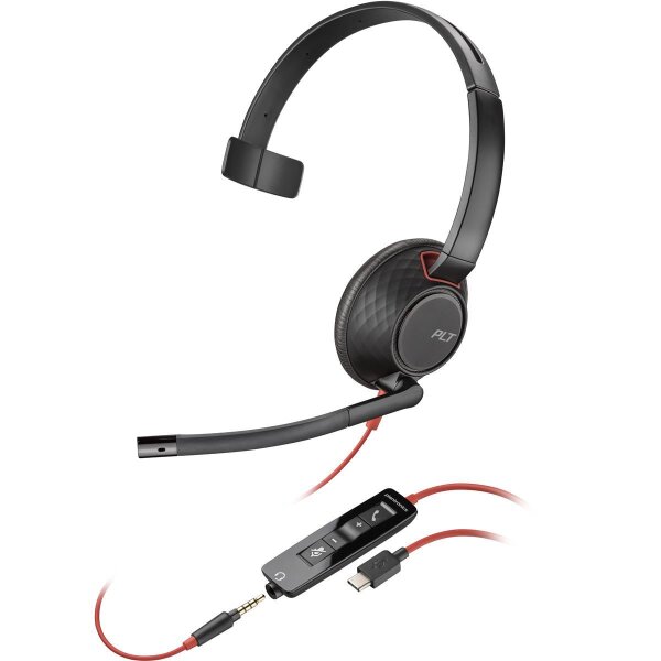 Poly Blackwire 5210 Monaural USB-C Headset+ - Headset - Mono