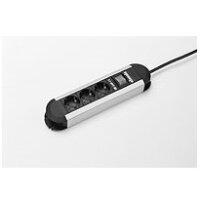 Bachmann PRIMO - 1,75 m - Schwarz - Grau - 3 AC-Ausgänge - 3680 W - 16 A - 71 mm