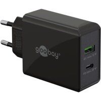Wentronic Dual USB-C 30W Fast Charge Bl
