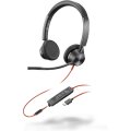 Poly Blackwire 3325 USB-C Stereo-Headset - zertifiziert für Microsoft Teams - + 3,5-mm-Stecker + USB-C/A-Adapter - Kabelgebunden - Büro/Callcenter - 131 g - Kopfhörer - Schwarz