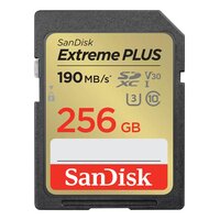 SanDisk Extreme Plus 256GB SDXC 190MB/s UHS-I - Extended...