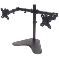 IC Intracom Standfuß mit Monitorarm für zwei Displays - Für zwei Displays von 13" bis 32" und bis zu 8 kg - zweifach schwenkbar - schwarz - Freistehend - 8 kg - 33 cm (13") - 81,3 cm (32") - 100 x 100 mm - Schwarz