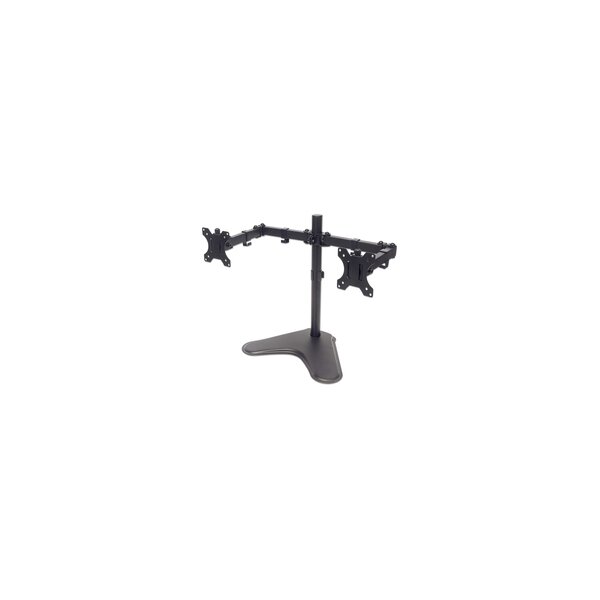 IC Intracom Standfuß mit Monitorarm für zwei Displays - Für zwei Displays von 13" bis 32" und bis zu 8 kg - zweifach schwenkbar - schwarz - Freistehend - 8 kg - 33 cm (13") - 81,3 cm (32") - 100 x 100 mm - Schwarz
