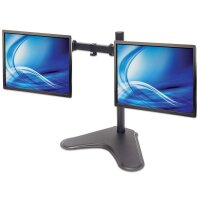IC Intracom Standfuß mit Monitorarm für zwei Displays - Für zwei Displays von 13" bis 32" und bis zu 8 kg - zweifach schwenkbar - schwarz - Freistehend - 8 kg - 33 cm (13") - 81,3 cm (32") - 100 x 100 mm - Schwarz