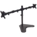IC Intracom Standfuß mit Monitorarm für zwei Displays - Für zwei Displays von 13" bis 32" und bis zu 8 kg - zweifach schwenkbar - schwarz - Freistehend - 8 kg - 33 cm (13") - 81,3 cm (32") - 100 x 100 mm - Schwarz