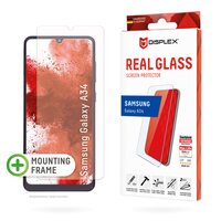 E.V.I. Panzerglas 10H 2D für Samsung Galaxy A34 Eco-Montagerahmen