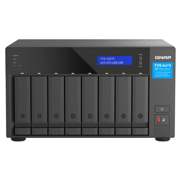 QNAP TVS-h874 - NAS - Tower - Intel® Core™ i5 - i5-12400 - 32 GB - DDR4