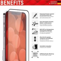 DISPLEX Full Cover Panzerglas (10H) für Apple iPhone XR/11 - Eco-Montagerahmen - volle Displayabdeckung - Tempered Glas - kratzer-resistente Schutzfolie - hüllenfreundlich - Apple - iPhone XR/ iPhone 11 - Trockene Anwendung - Schlagfest - Kratzresistent -