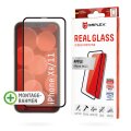 DISPLEX Full Cover Panzerglas (10H) für Apple iPhone XR/11 - Eco-Montagerahmen - volle Displayabdeckung - Tempered Glas - kratzer-resistente Schutzfolie - hüllenfreundlich - Apple - iPhone XR/ iPhone 11 - Trockene Anwendung - Schlagfest - Kratzresistent -