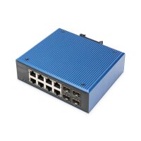 DIGITUS Industrieller 8+4 -Port Gigabit  Ethernet PoE Switch