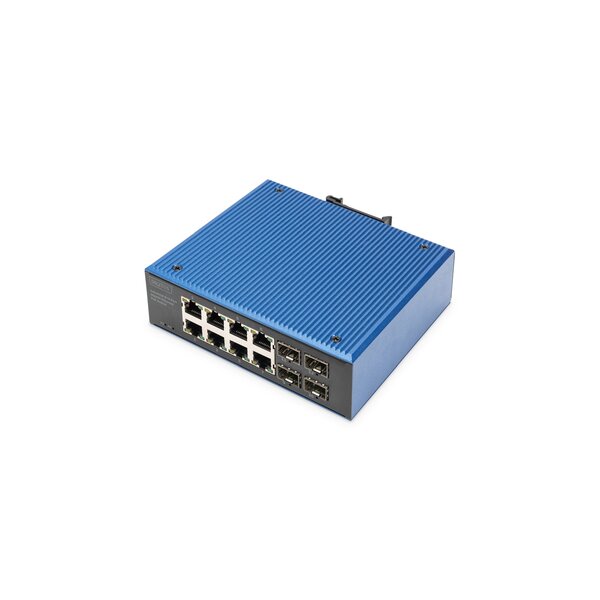 DIGITUS Industrieller 8+4 -Port Gigabit  Ethernet PoE Switch