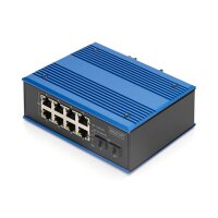 DIGITUS Industrieller 8 + 2-Port Gigabit Ethernet PoE Switch