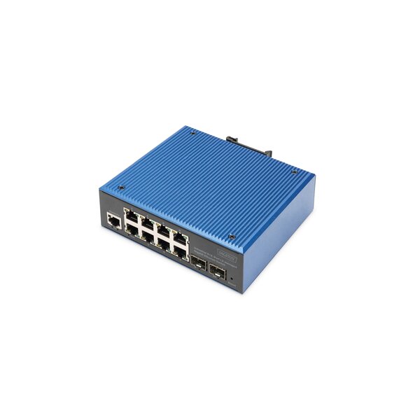 DIGITUS Industrieller 8+2-Port L2 managed Gigabit Ethernet Switch