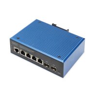 DIGITUS Industrial 4+2-Port L2 managed Gigabit Ethernet...