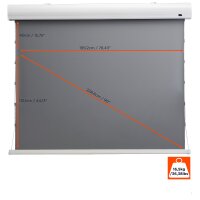 celexon HomeCinema Hochkontrastleinwand Tension 90" - Dynamic Slate - Motorleinwand - 228,6 cm