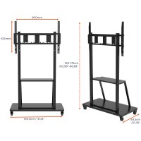 celexon 55110MP - 100 kg - 2,79 m (110 Zoll) - 139,7 cm (55 Zoll) - 800 x 200 mm - 800 x 800 mm - 1600 - 1750 mm